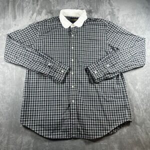 Ralph Lauren Rugby Shirt Men's XXL Plaid Button Up Long Sleeve White Collar